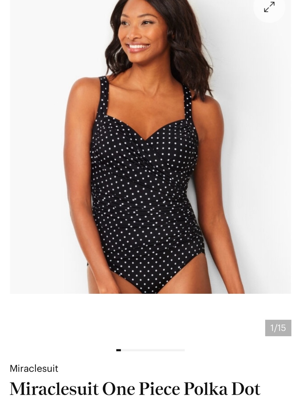 Miraclesuit Black Polka Dot One-Piece Swimsuit